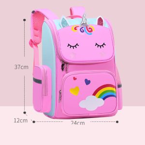 Primary school backpack for kids grades 1 to 6 lightweight printed design