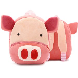 Cute plush cartoon animal backpack for kindergarten children