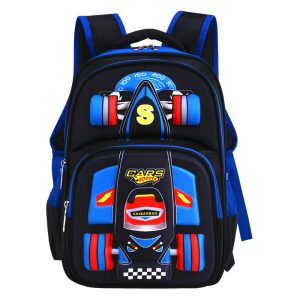 3D car trolley school bag for boys with large capacity