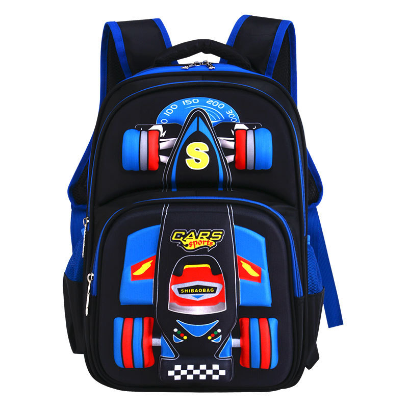 3D car trolley school bag for boys with large capacity