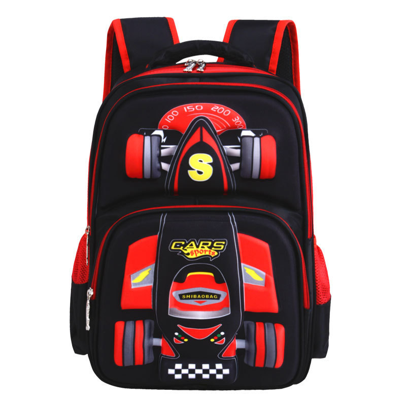 3D Car Trolley School Bag for Boys | Large Capacity Rolling Backpack - Image 3